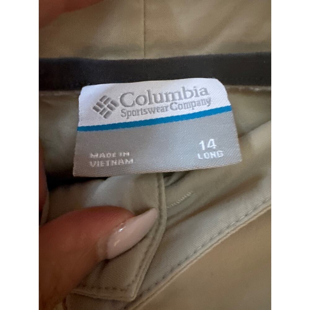 Columbia Omni Shield Advanced Repellency Pants Women's 14 Long Beige Nylon - Picture 4 of 7